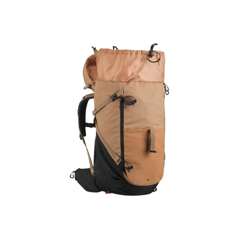 DECATHLON 40L Outdoor Bags Polyester With Polyurethane Mocha & Carbon Gray Unisex-3