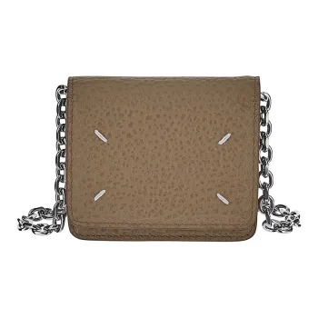 Maison Margiela Grain Calfskin Wallet Women's Light Coffee