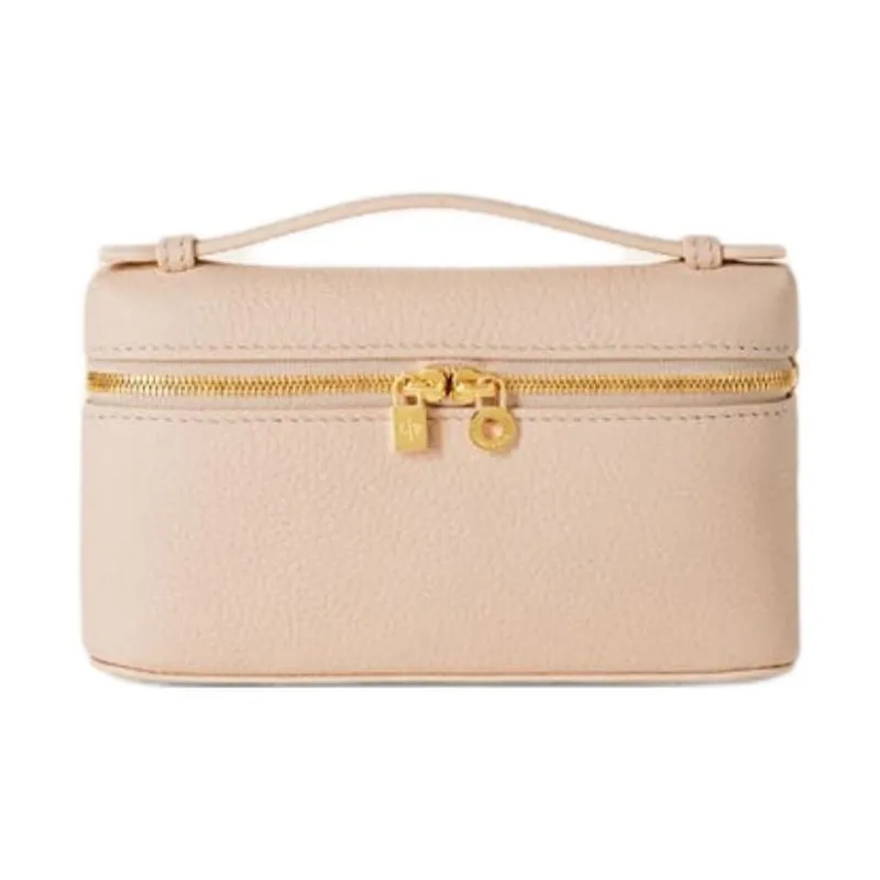 Loro Piana Cow Leather Clutch Mini Women's Cream Honey & Sun Gold-0
