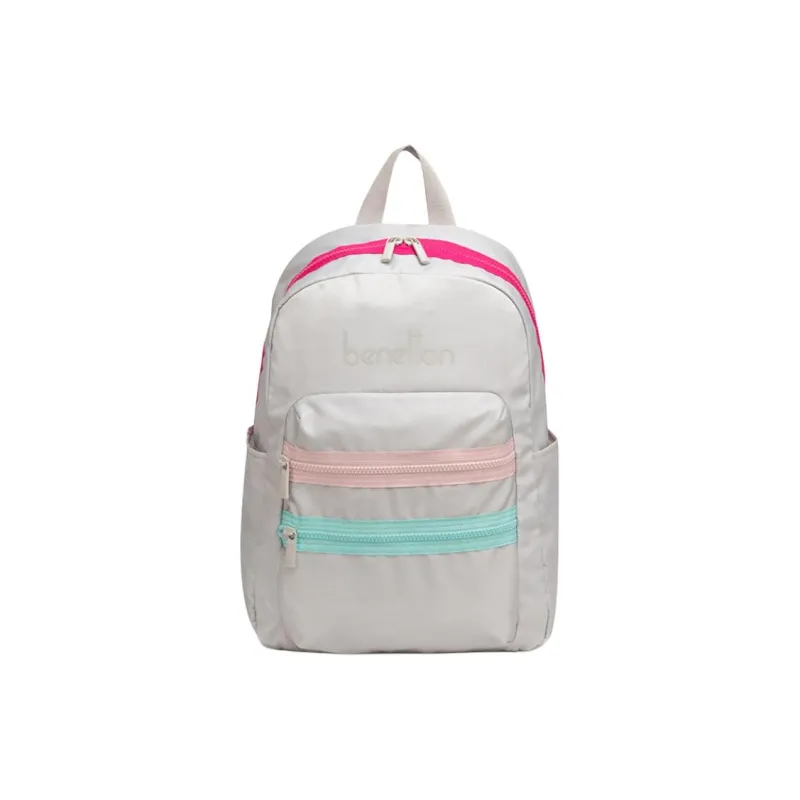 UNITED COLORS OF BENETTON Nylon Fabric Backpack Large Size Unisex Multicolor-4