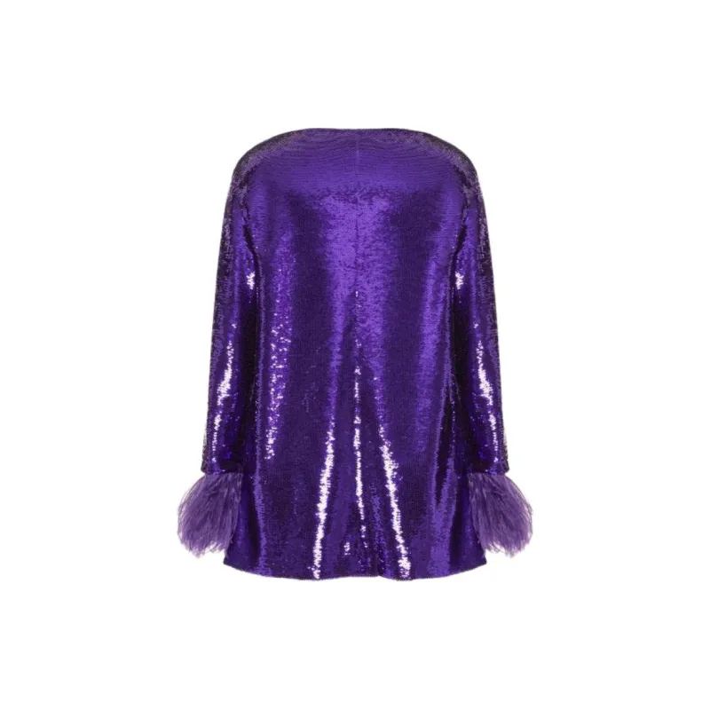 Valentino Long-Sleeved Dresses Women's Purple-1