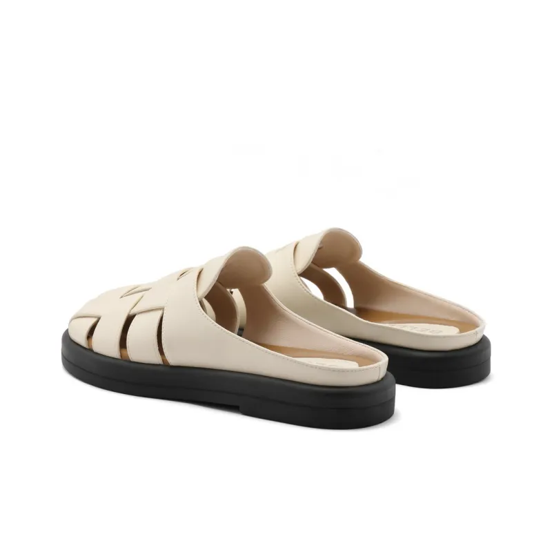 BELLE Rubber Sole Cut Out Closed Toe Slippers Women's-3