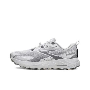 Brooks Cascadia18 Anti Slip Wear Resistant Low Top Running Shoes Men's White Gray