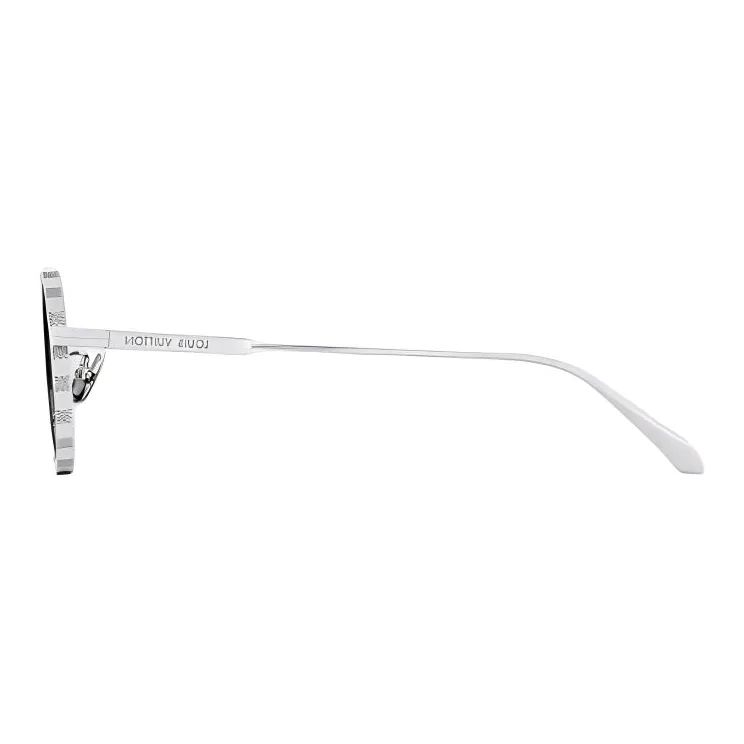 LOUIS VUITTON Metal Round Sunglasses Men's Silver-2