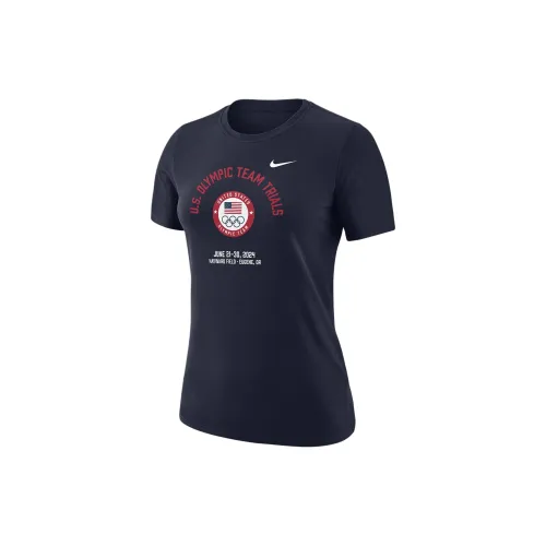 Nike USA Track & Field Olympic Series T-Shirts Women's Dark Gray