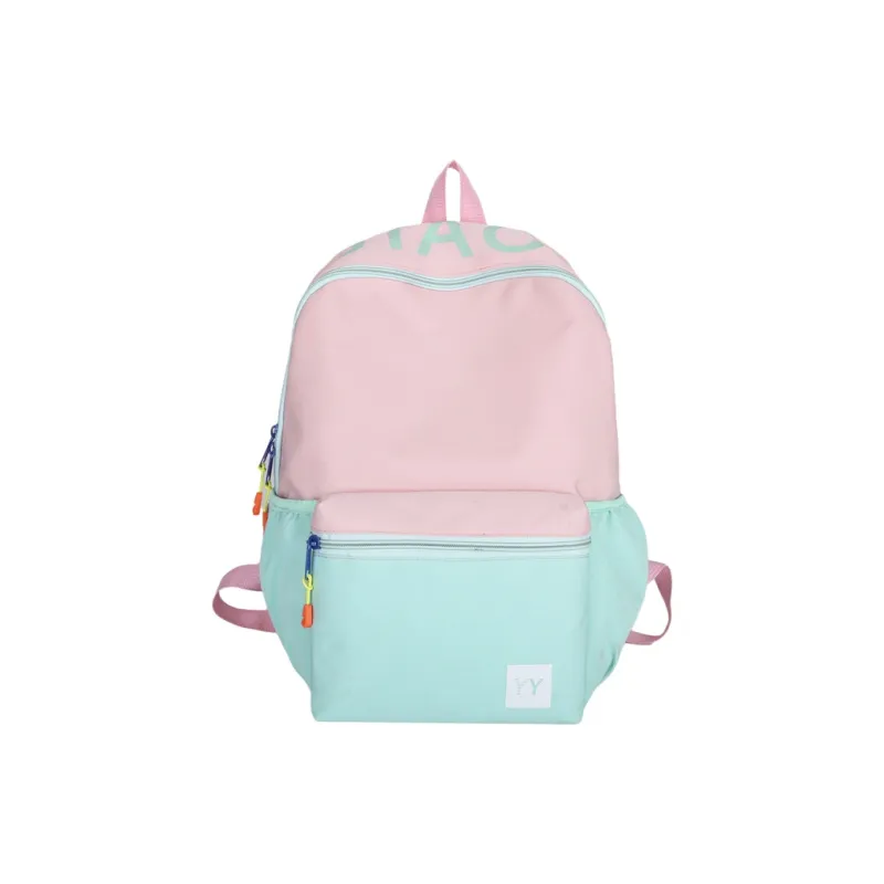 OURFUN Nylon Fabric Backpack Regular Unisex Pink Purple/Pink Green/Green Yellow/Blue Yellow-4