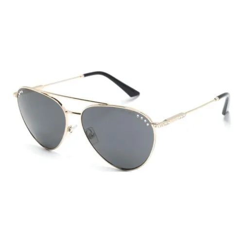 Jimmy Choo Eyewear Crystal-embellished Pilot-frame Sunglasses