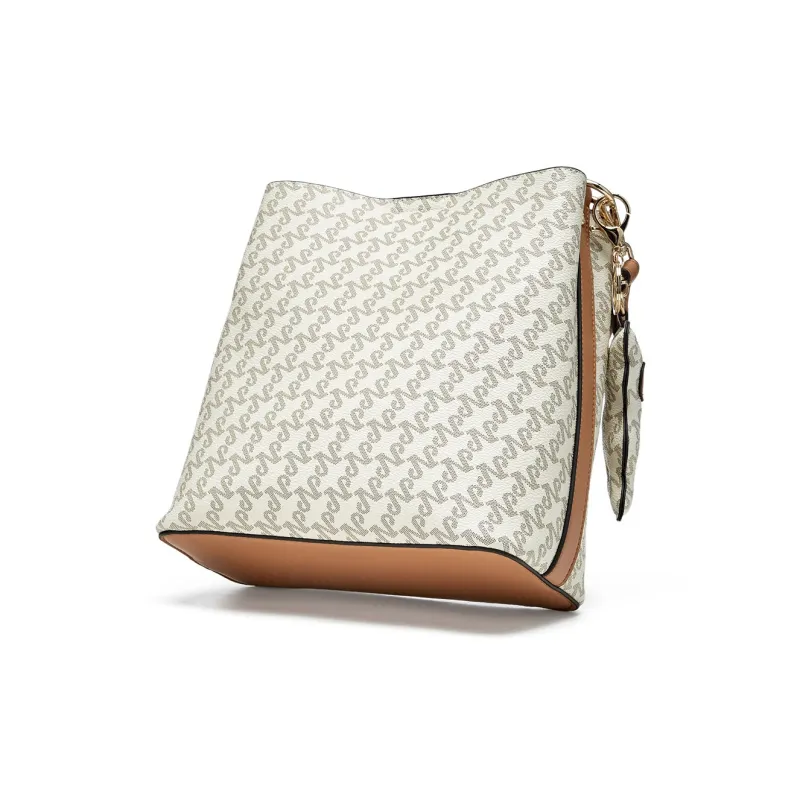 JOSINY PU Bucket Bags Crossbody Bag, Shoulder Bag Women's Beige/Light Pink/Coffee-3