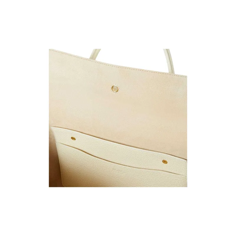 Loro Piana Cow Leather One Shoulder Handbag Regular Women's Soft White-5