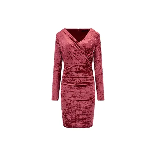 GUESS Long-Sleeved Dresses Women's Pink Purple