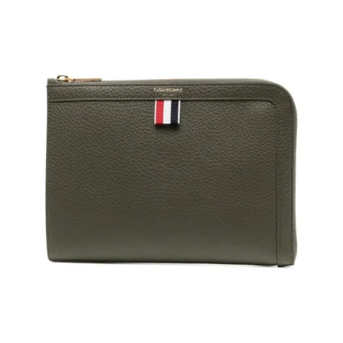 THOM BROWNE· Cow Leather Clutch Regular Men's Dark Green