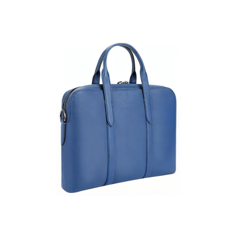 COACH Metropolitan Leather Portable One Shoulder Crossbody Briefcase Men's Dark Blue-1