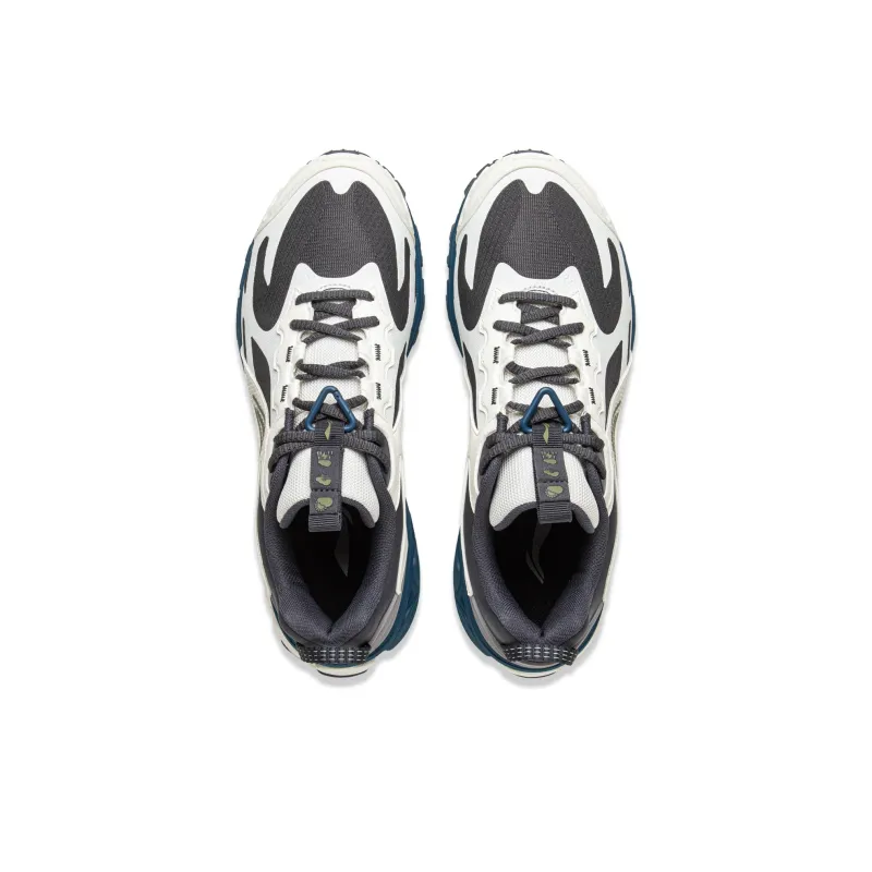 LiNing Fuyao 2.0 Trail Anti Slip Wear Resistant Low Top Casual Running Shoes Men's Black White-3