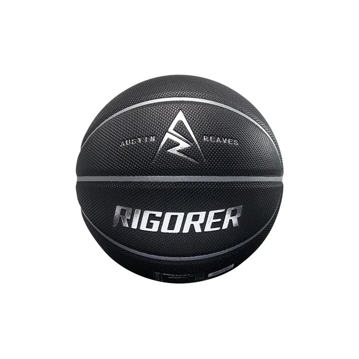 RIGORER PU Basketball Black Silver Size 7 Training Unisex-1