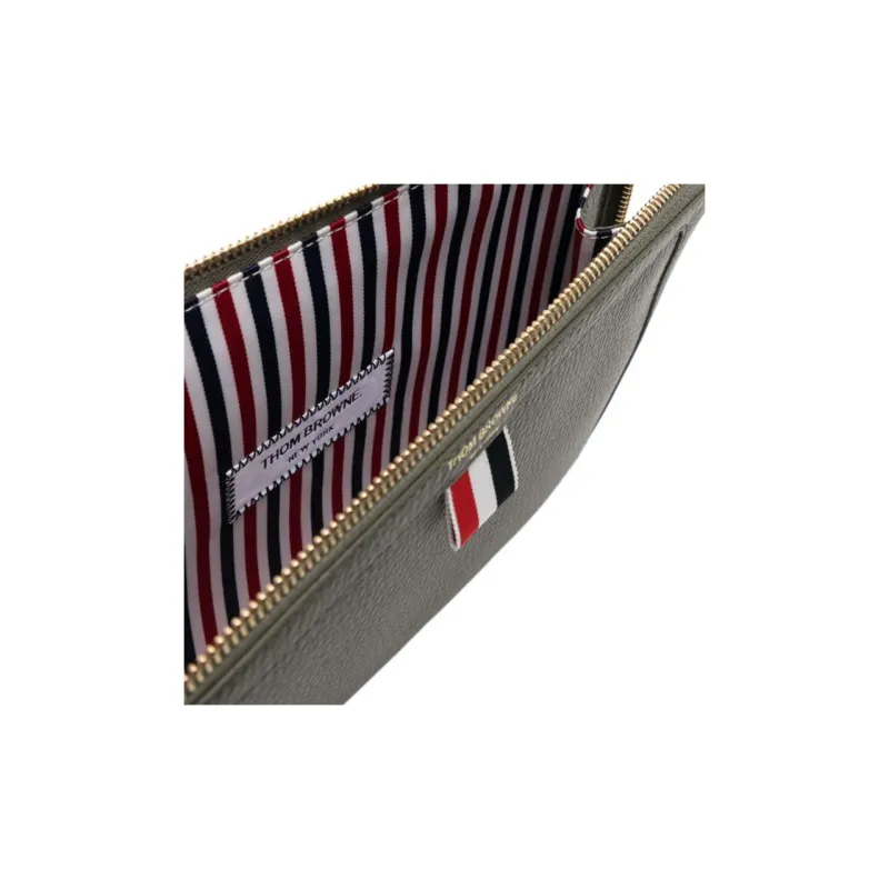 THOM BROWNE· Cow Leather Clutch Regular Men's Dark Green-3