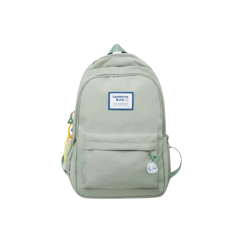 OURFUN Nylon Backpack Regular Unisex Ecru/Black/Green/Blue/Pink-6