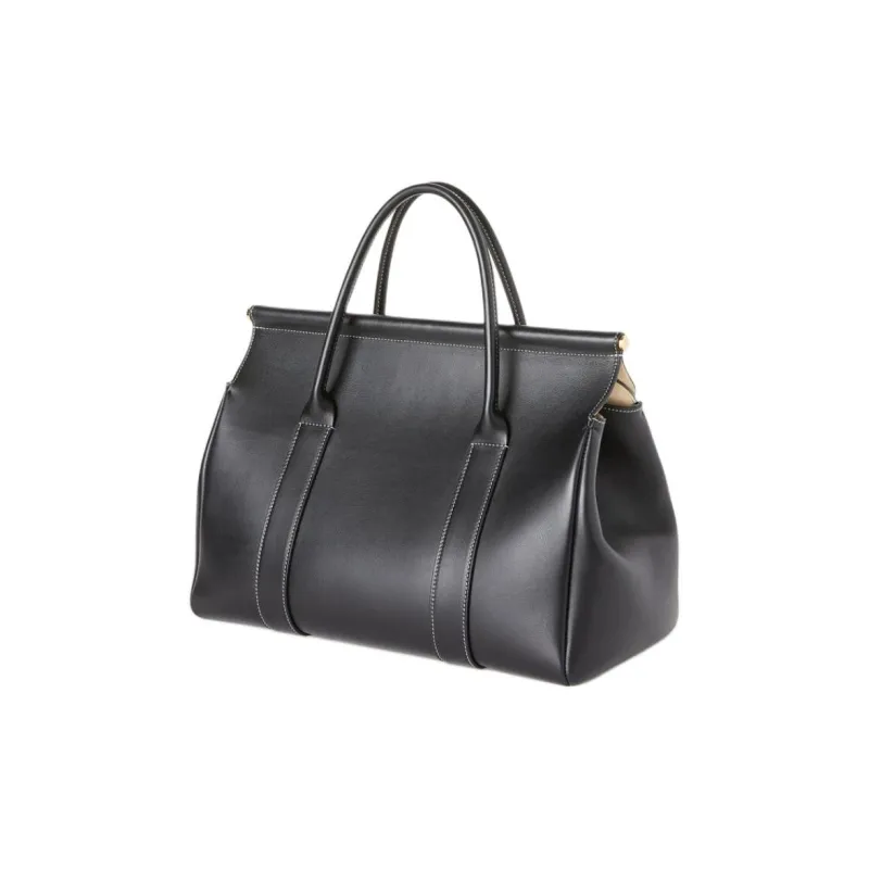Loro Piana Cow Leather Handbag Women's Black-1
