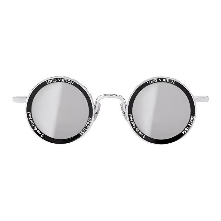 LOUIS VUITTON Metal Round Sunglasses Men's Silver-1