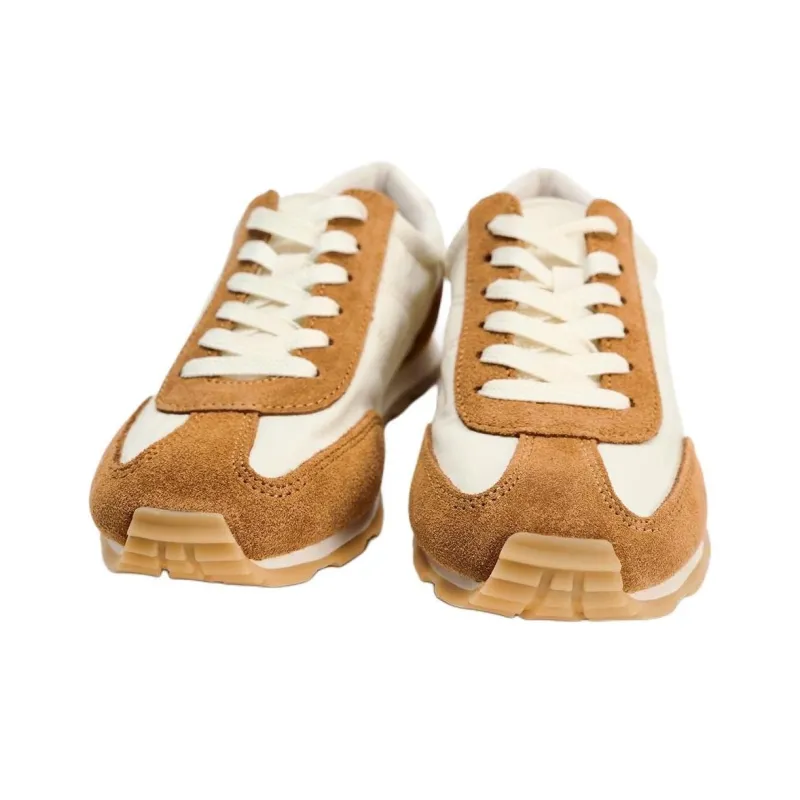 ZARA Low Top Casual Shoes Women's Brown Yellow-3