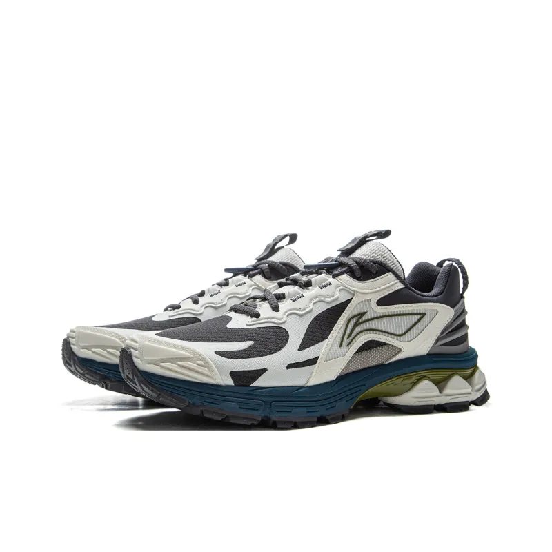 LiNing Fuyao 2.0 Trail Anti Slip Wear Resistant Low Top Casual Running Shoes Men's Black White-2