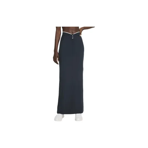 Jacquemus X Nike Casual Long Skirts Women's Pitch Black Obsidian/White