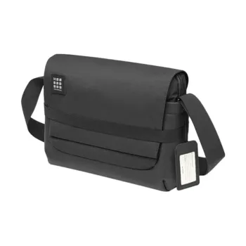 MOLESKINE Canvas With Nylon Shoulder Bag Crossbody Bag Men's Black/Gray
