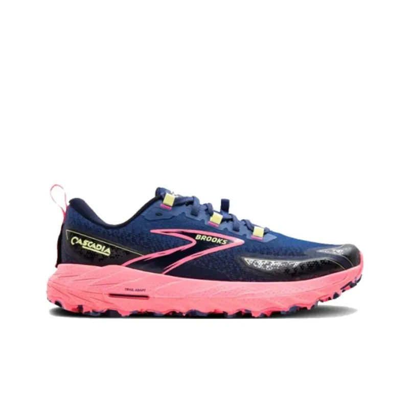 Brooks Anti Slip Wear Resistant Low Top Trail Running Shoes Women's Black Pink-1