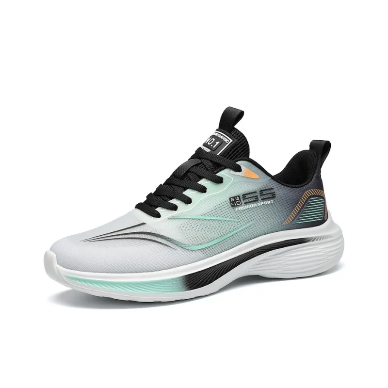 Meiretu Shock Absorbers Slip Resistant Breathable Low Top Running Shoes Men's-27