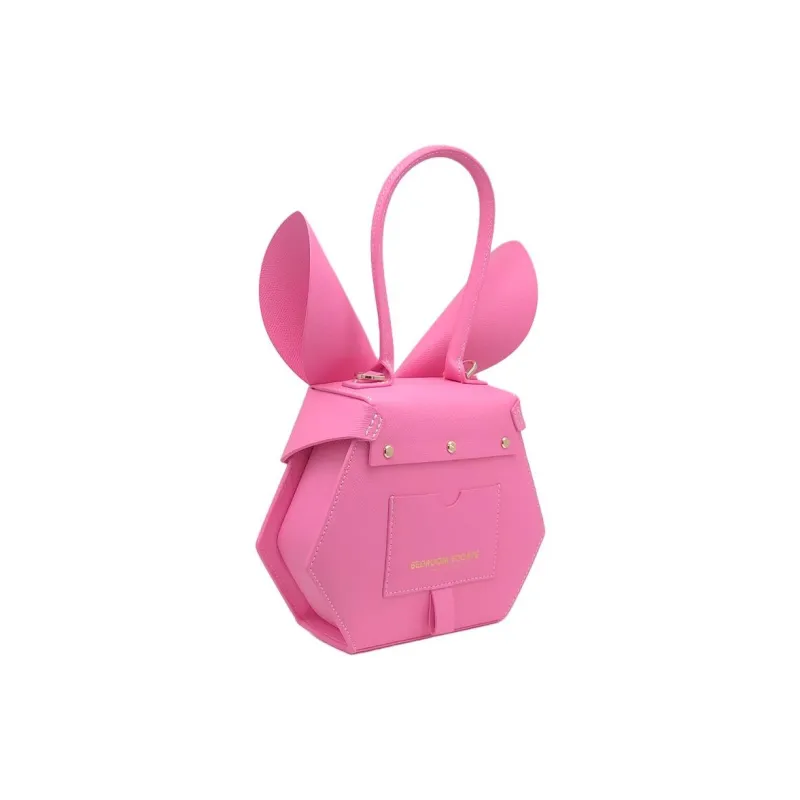 BEDROOM SOCIETE BEDRU：M SCSJETE Calfskin Shoulder Bag Crossbody Bag Handbag Women's Pink-3