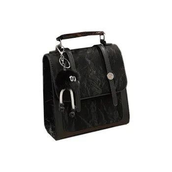 RKM Pu Backpack Women's Black/White/Pink/Blue/Silver