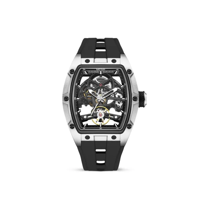 MEGIR Mechanical Movement Watch Men's Watches White Dial-1