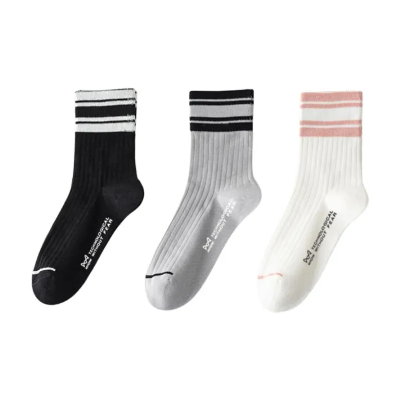 MIIOW Mid Calf Socks Unisex 3 Pack-2