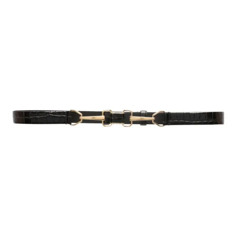 Maje Horsebit buckle Leather Belt-1