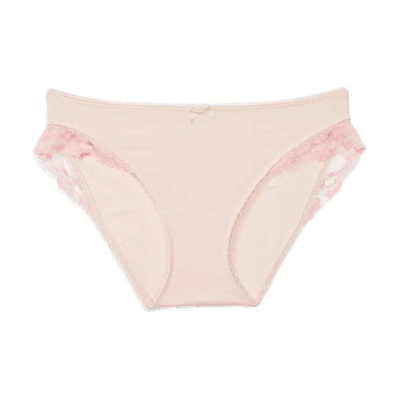 Victoria's Secret Stretch Cotton Bikini Panty / Purest Pink Underpants Women's 1 Pack Pink-0