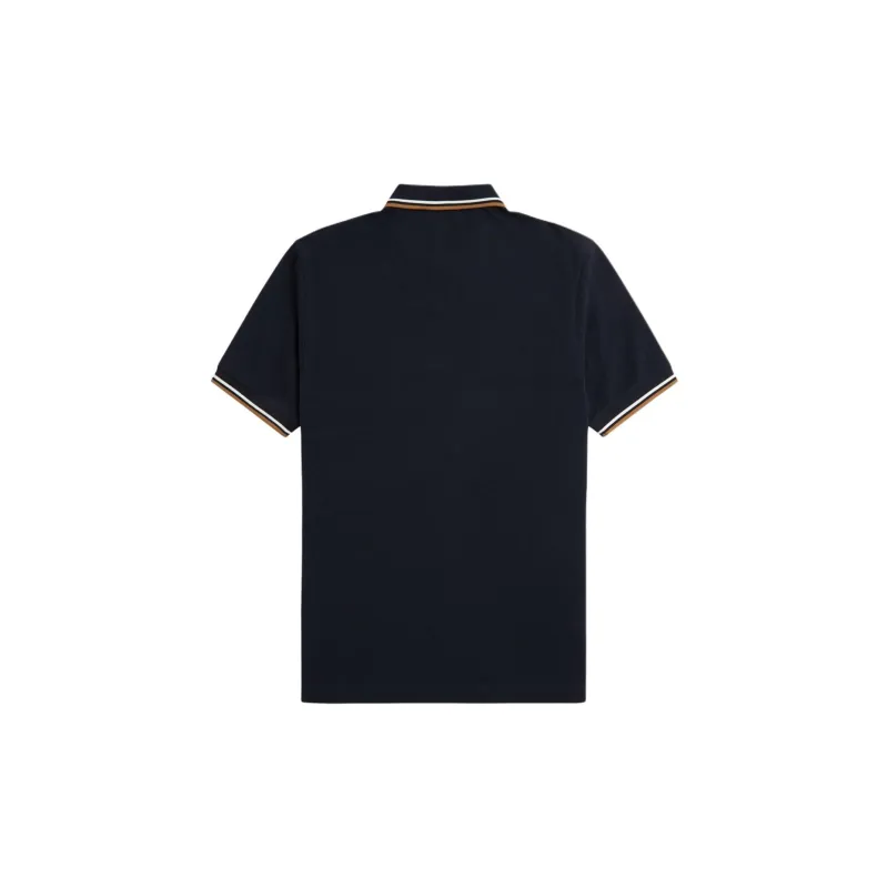 FRED PERRY Stripe trim Logo Polo Shirt-1
