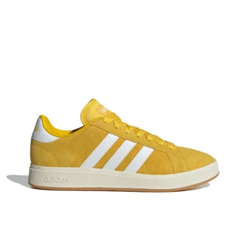 Adidas Grand Court Base 00s Low Top Skateboard Shoes Unisex Yellow White-1