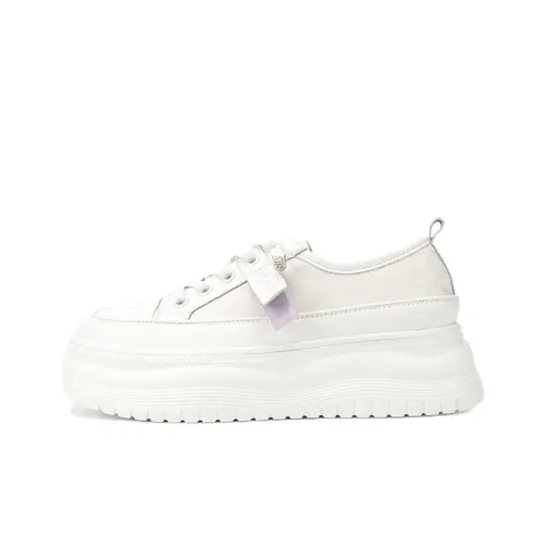 C°BANNER Skateboard Shoes Women's Low-Top Beige/Purple