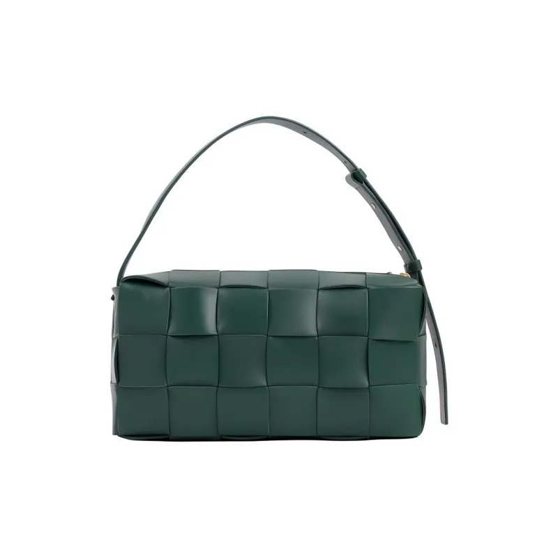 Bottega Veneta Brick Cassette Shoulder Bag Maxi Intrecciato Raintree-1