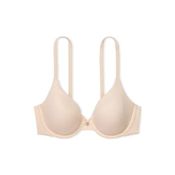 Victoria's Secret BODY BY VICTORIA Lightly Lined Lace-Trim Full-Coverage / MD Bra Women's Almond Candy