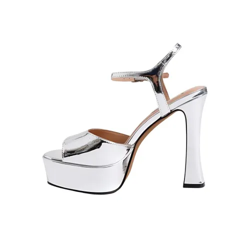 STEVE MADDEN Strap Sandals 12.3cm Women's Silver
