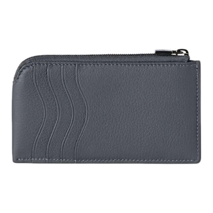 Loro Piana Cow Leather Card Holder Men's Marine Blue-2