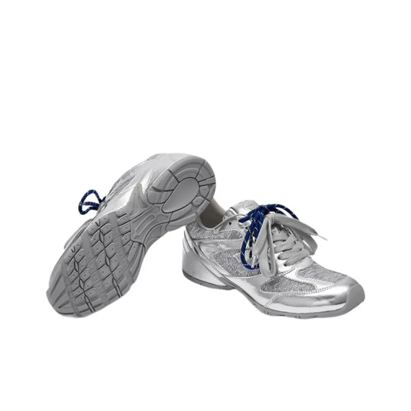ZSAZSAZSU Breathable Height Increasing Low-Top Casual Shoes Women's Silver-4
