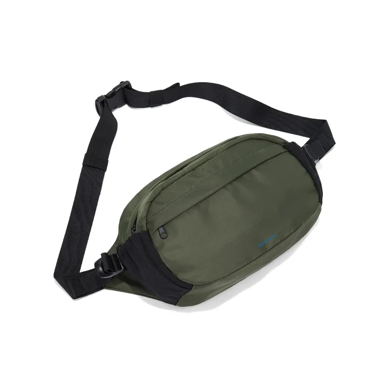 JEANSWEST Fabric Dumpling Bag One Shoulder Crossbody Sling Bag Fanny Pack Regular Unisex Black/Gray/Army Green-11