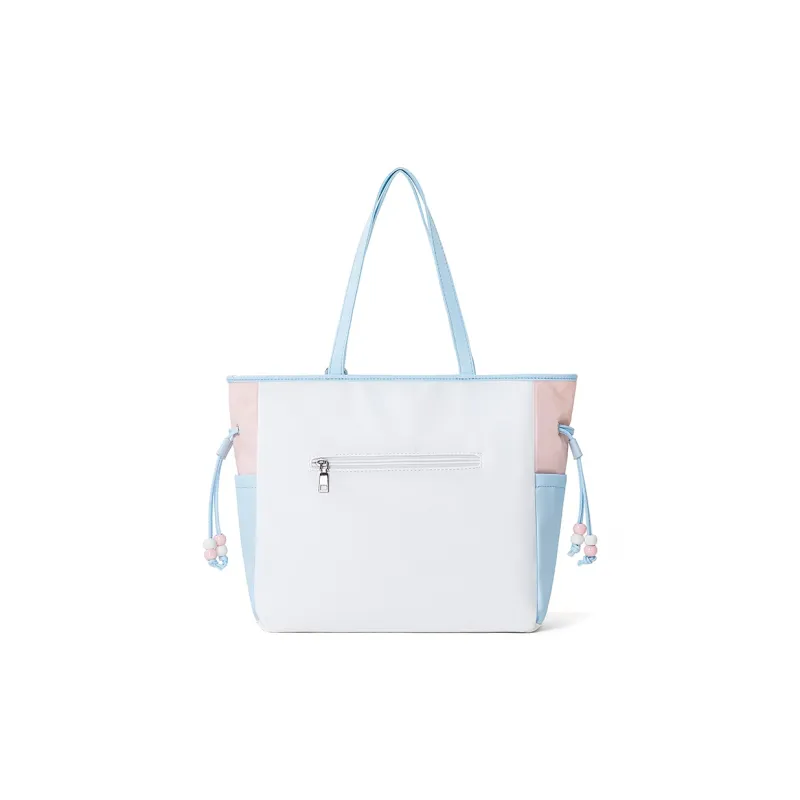 Sound For Life Fabric Tote Handbag, Shoulder Bag Large Size Women's Multicolor-2