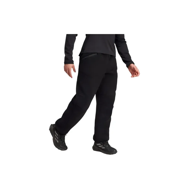 Adidas x TERREX High Pile Fleece Tracksuit Bottoms Casual Pants Men's Black-2