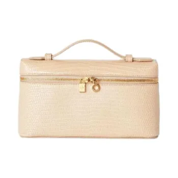 Loro Piana Armadillo Skin One Shoulder Handbags Women's Light Amber With Sun Gold