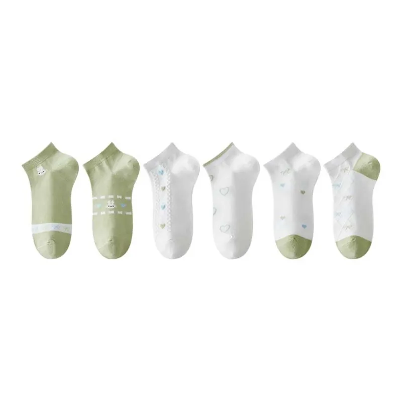MIIOW Ankle Socks Women's 6 Pack Mixed Color-0