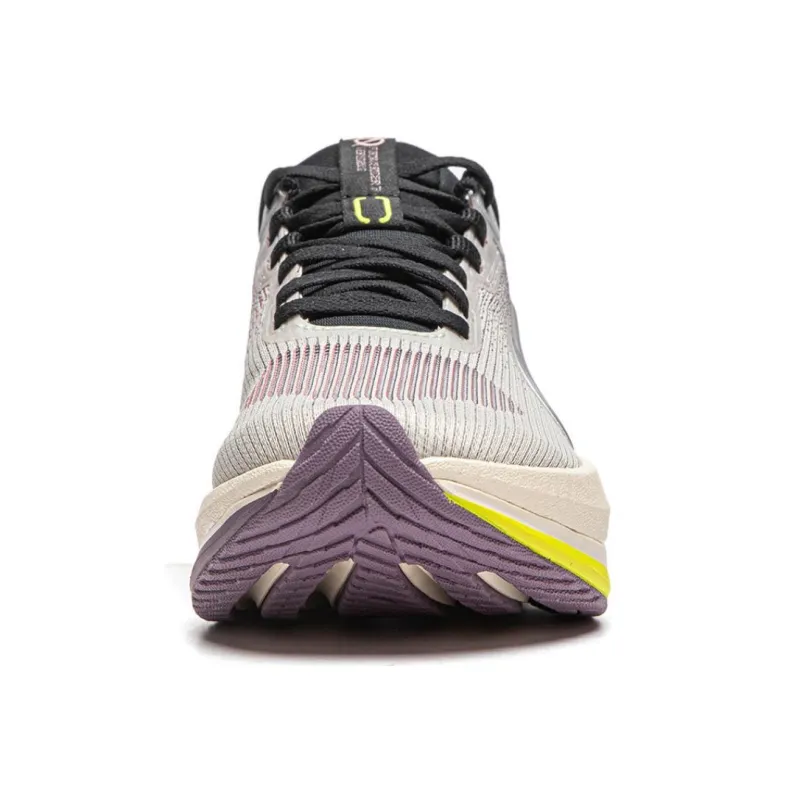 LINING Furious Rider 7.0 V2 Running Shoes Women's Low Top Rock White Gray/Frost Dusty Purple-4