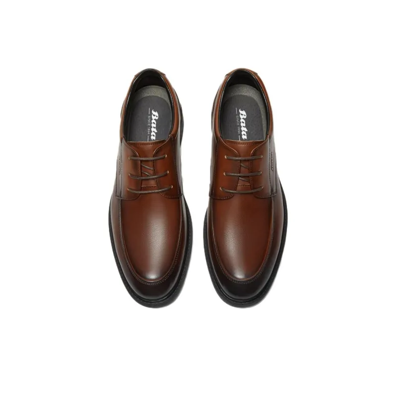 BATA Dress Shoes Men Low Top Solid Color-5