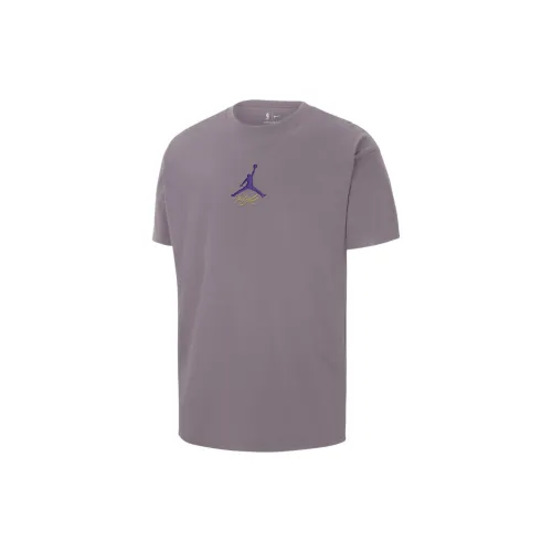 Jordan NBA Los Angeles Lakers T-Shirts Men Purple Smoke